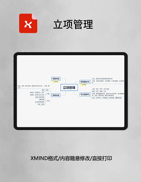 立项管理思维导图XMind模板