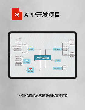  APP开发项目思维导图XMind模板