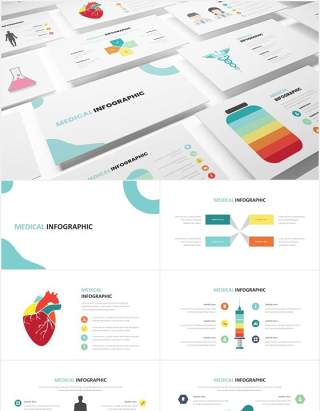 医学医疗信息图表PPT素材Medical Infographic Powerpoint Template