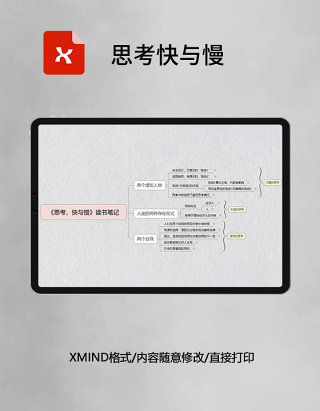 思维导图思考快与慢XMind模板