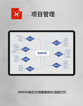 思维导图简约项目管理XMind模板