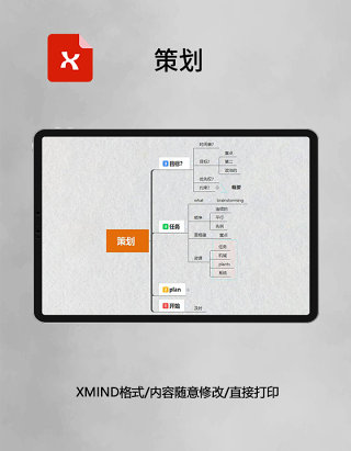 思维导图简约策划XMind模板