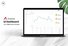 发票管理仪表板UI网站后台界面设计套件Invoice Admin Dashboard UI Kit