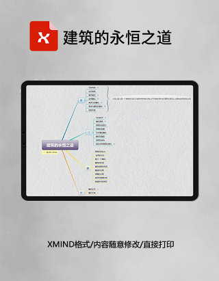 思维导图建筑的永恒之道XMind模板