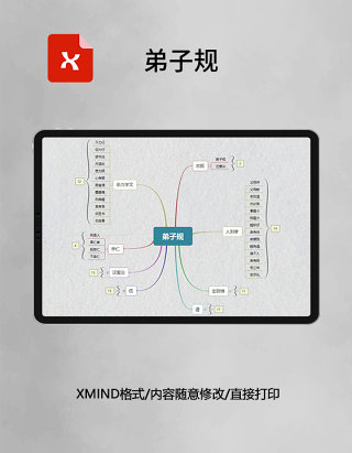 思维导图弟子规XMind模板