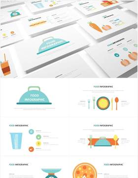 餐饮食品信息图表PPT素材Food Infographic Powerpoint Template