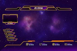 水母抽搐覆盖UI界面PSD设计模板jelly fish twitch overlay template