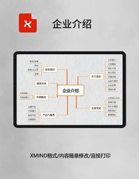 思维导图简约企业介绍XMind模板