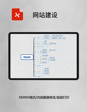 思维导图网站建设简洁XMind模板