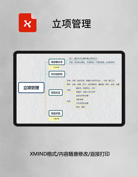  思维导图立项管理XMind模板