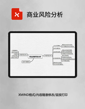 商业风险分析思维导图XMind模板
