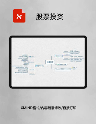 股票投资思维导图XMind模板