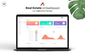 房地产后台管理仪表板UI界面设计套件Real Estate Admin Dashboard UI Kit