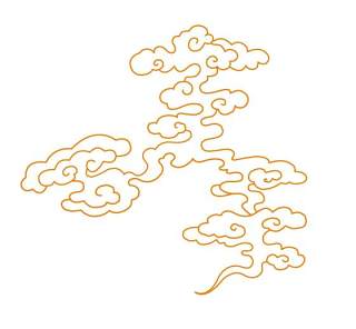 古典古风祥云云纹图案边框花边元素PNG免抠元素设计素材47
