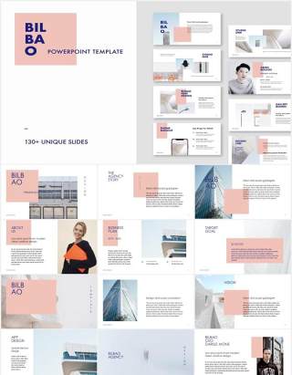 简约简洁个人工作简历报告PPT模板BILBAO - Powerpoint Template