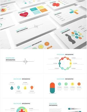 医疗保健信息图表PPT素材Healthcare Infographic Powerpoint Template