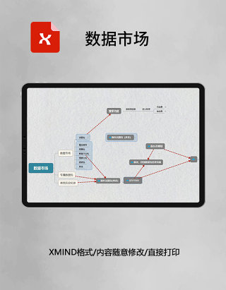 思维导图数据市场XMind模板