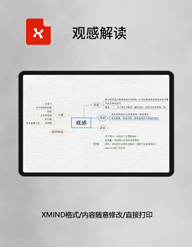 观感解读思维导图XMind模板