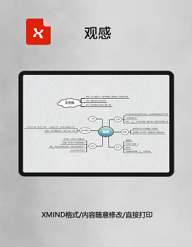 思维导图简约观感XMind模板