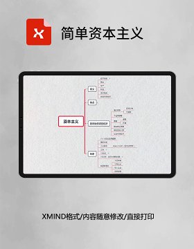 思维导图简单资本主义XMind模板