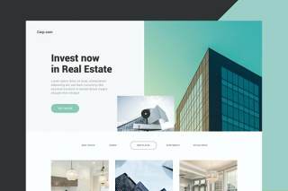 商业地产网站UI界面设计PSD模板business real estate website