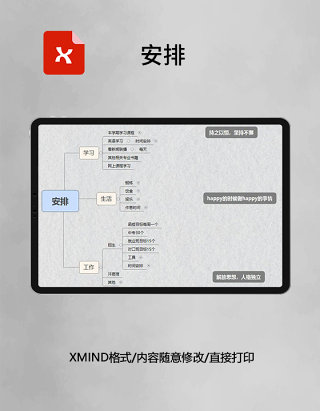  思维导图安排XMind模板