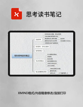 思维导图简洁思考读书笔记XMind模板