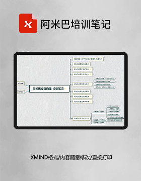 思维导图阿米巴培训笔记XMind模板 