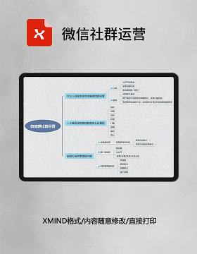 思维导图微信社群运营XMind模板