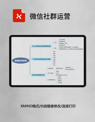 思维导图微信社群运营XMind模板