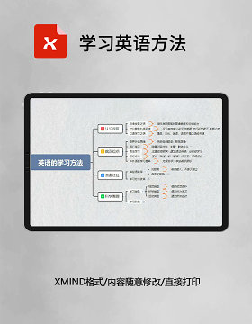 思维导图学习英语方法XMind模板