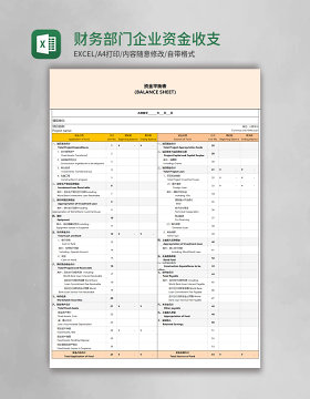 财务部门企业资金收支平衡表