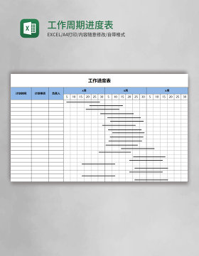 工作周期进度表