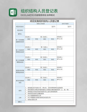 组织结构人员登记表