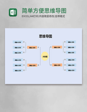 简单方便思维导图模板