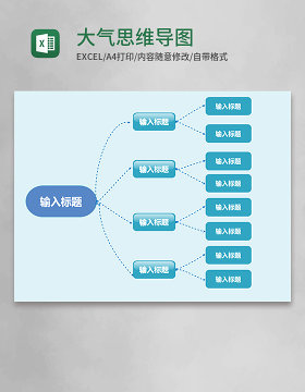 实用大气思维导图表格excel模板