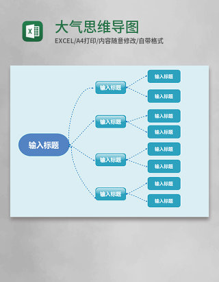 实用大气思维导图表格excel模板