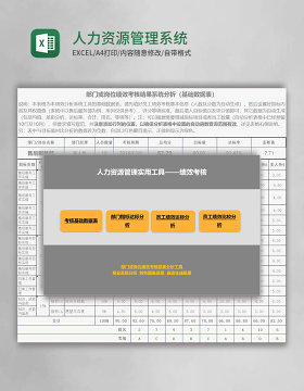 人力资源管理系统excel表格