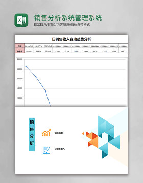 销售分析系统Excel管理系统  销售分析系统