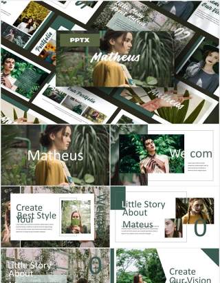 摄影作品展示PPT模板Matheus - Powerpoint Template