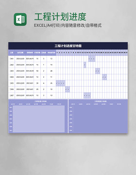 工程计划进度甘特图word模板