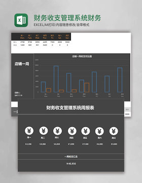 财务收支管理系统财务周报excel模板