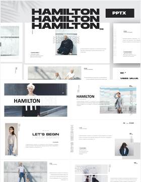 商业公司产品展示PPT模板HAMILTON - Powerpoint Business Corporate