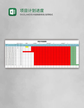 项目计划进度表模板