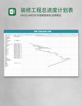 装修工程总进度计划表