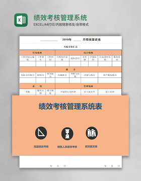 绩效考核Excel管理系统