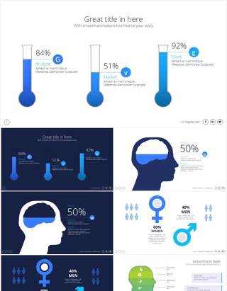 科学实验化学图形PPT素材Science