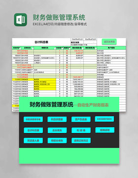 财务做账管理系统Excel模板