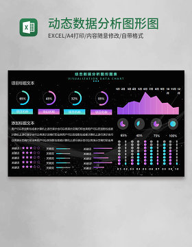 动态数据分析图形图表Execl模板