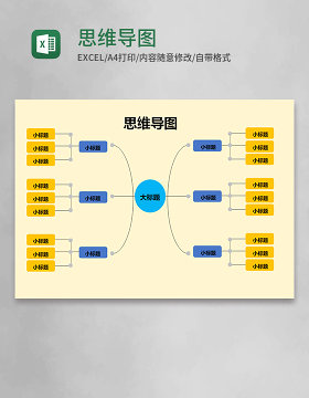简约思维导图表格